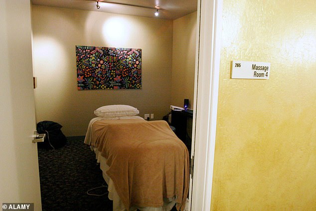 Google cut more than 1,800 employees in California, about 1.5 percent of whom were on-site massage therapists.  The photograph is a massage parlor on their Mountain View campus.