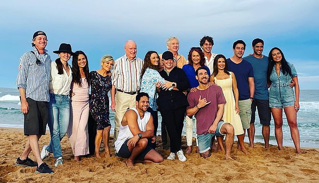 A new group photo posted by Home and Away actress Lynne McGranger on her Instagram teases next season did not include the couple (pictured)