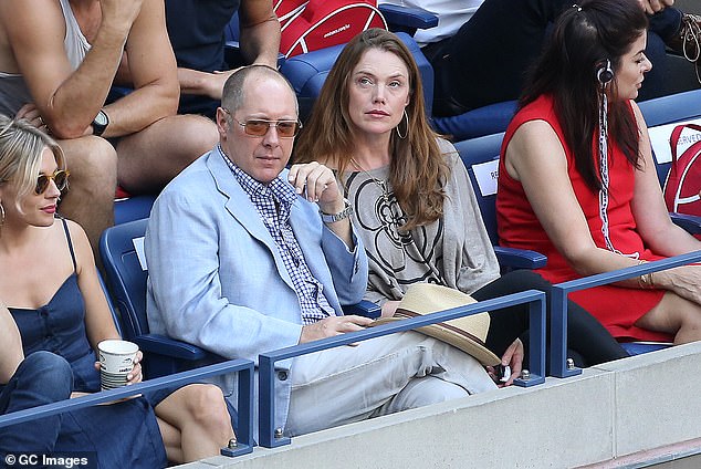 The woman's sister explained that her brother missed their mother's death because he was trying to reunite with James Spader (pictured with his partner Leslie Stefanson).