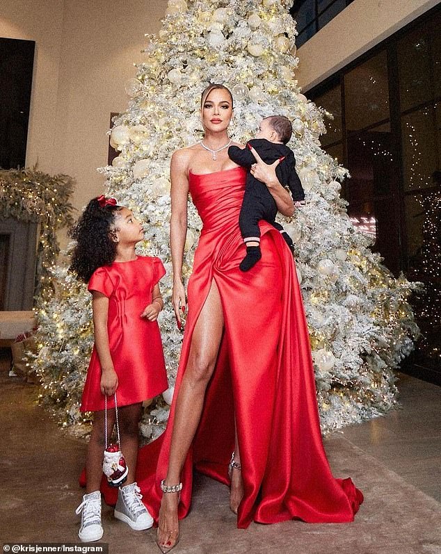 Long Legs: Khloé showed off her long legs in a gorgeous red dress, with a slit in the front that shows off her impressively long leg