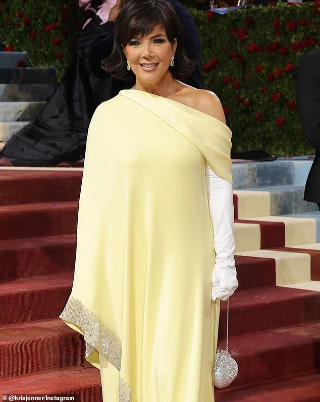 Pop of Color: Kris looked chic in a bright yellow dress