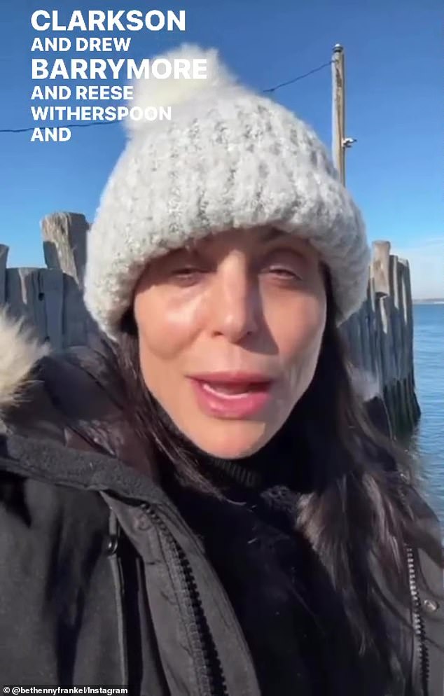 'Cute': Bethenny added a snippet where her adorable 12-year-old daughter, Bryn Hoppy, expressed her support for her mom, and Frankel responded: 'That's so cute'