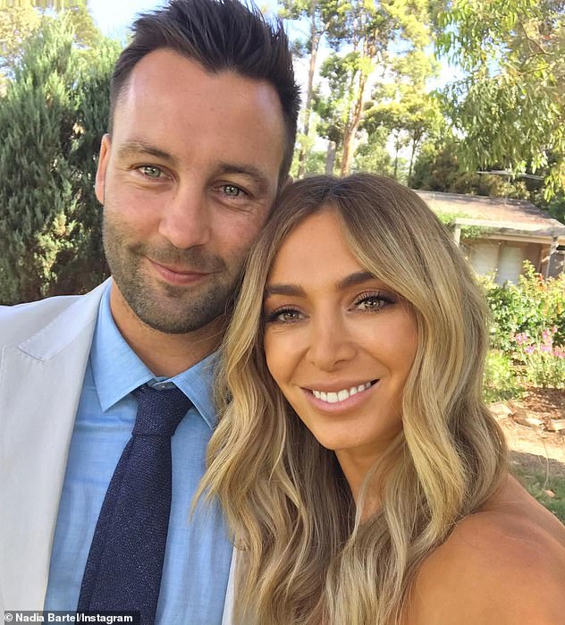 Nadia was married to AFL great Jimmy Bartel (left) from 2014 to 2019