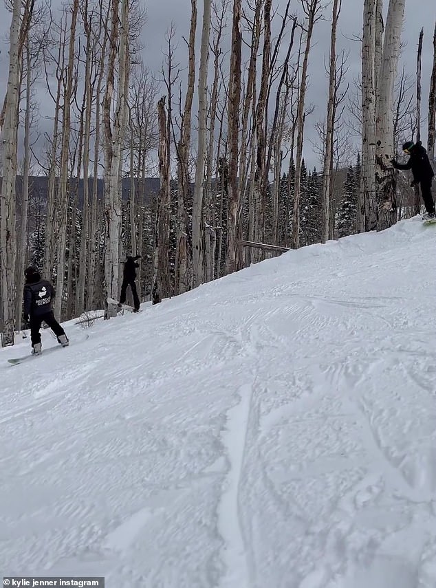 Snow day!  The TV personality also shared a clip while spending time on the snowy slopes and skiing with close family and friends.