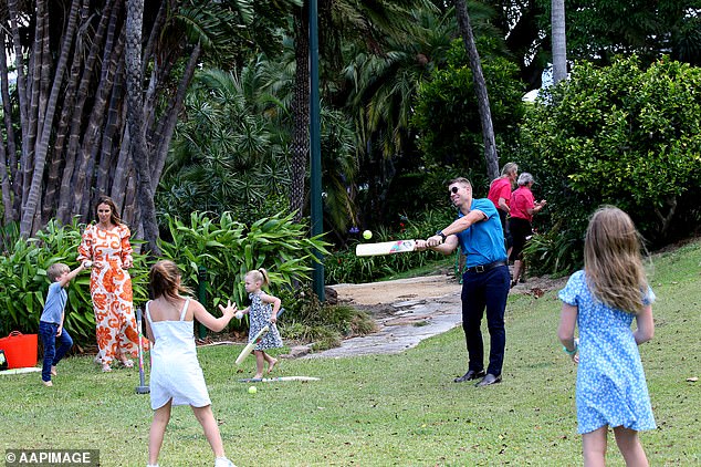 David effortlessly smashed the ball around the grass.