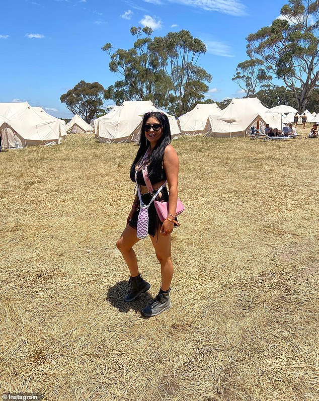 A woman at the Beyond the Valley festival in Victoria over the New Years holiday weekend.