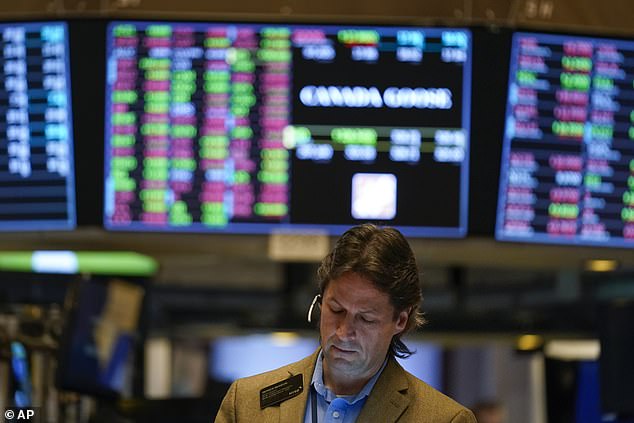 Traders work on the floor of the New York Stock Exchange in November 2022