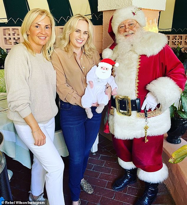 It comes after Rebel shared a series of photos on Instagram Stories for Christmas, showing the sweet moment her little daughter met Santa for the first time.