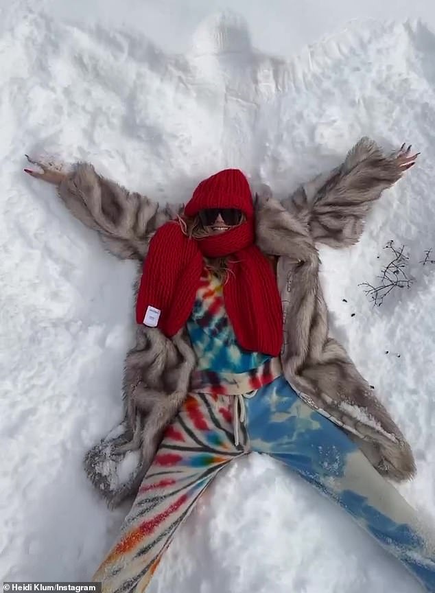 Snow Angel: Heidi went from Victoria's Secret Angel to Snow Angel in her latest post