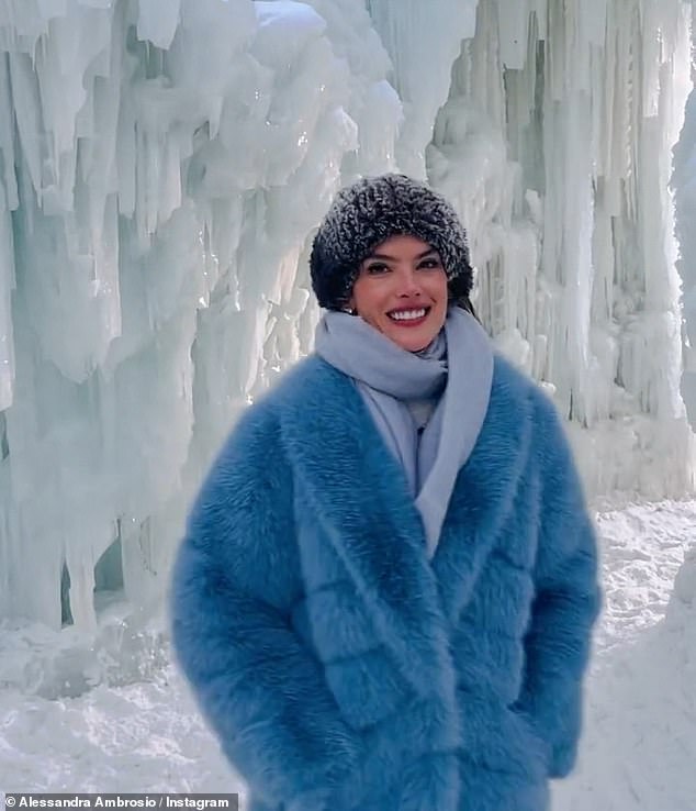 Wine Wonderland: The warm weather was a stark contrast to the winter she experienced in Utah a couple of days earlier, where she visited the ice castles with her family.