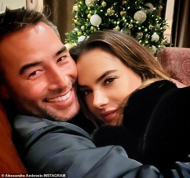 Cuddling: Alessandra has been dating her boyfriend Richard Lee since 2021 and shared a romantic photo on Instagram of them snuggling up on a sofa earlier this month