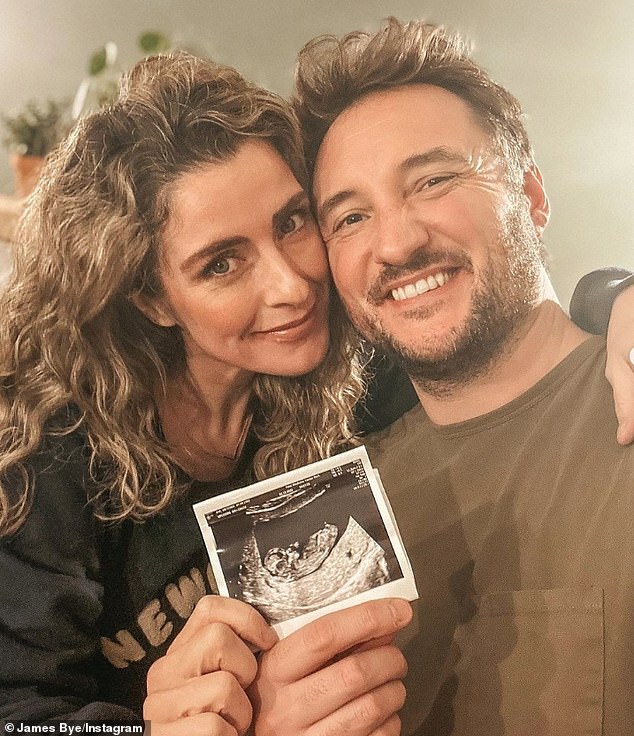 Delighted: The happy couple confirmed the news on Monday night, admitting they were told of the pregnancy while James was working out the Strictly Come Dancing routine