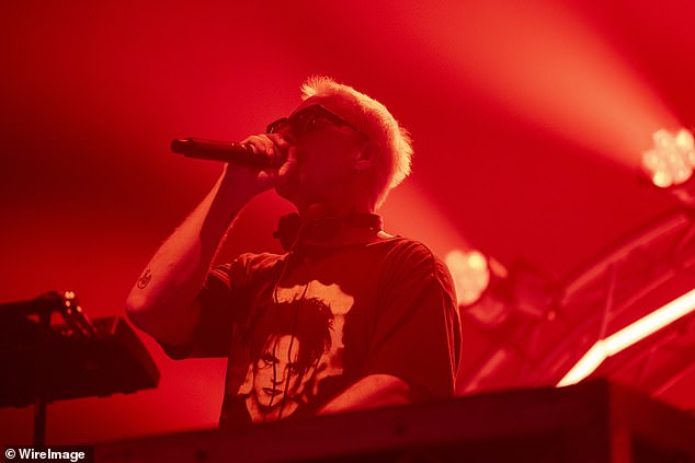 Diplo, whose real name is Thomas Wesley Pentz, held the microphone as he performed to the packed crowd.