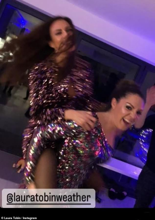 having fun!  The Good Morning Britain star, 41, took to Instagram to share a gallery of snaps of herself partying the night away with several friends.