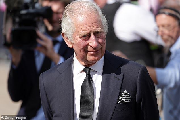 The Duke of Sussex has reportedly been warned that Camilla is a 'red line' to her father King Charles (pictured)