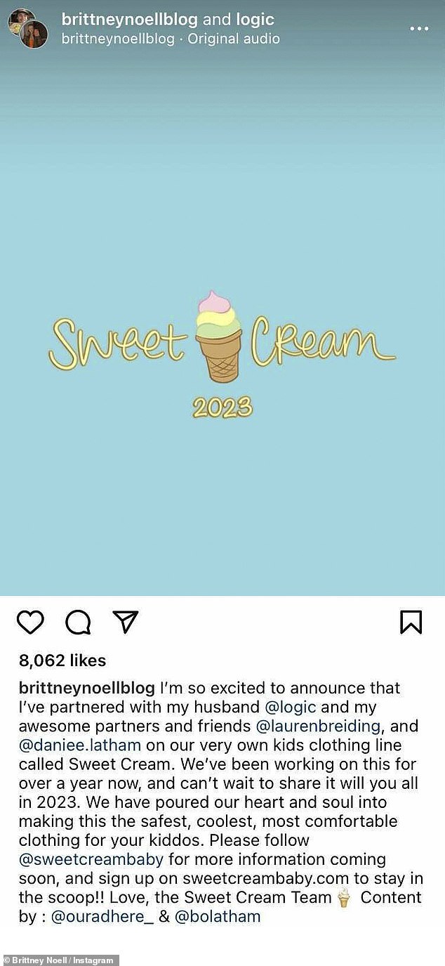 Another big announcement: The couple revealed that they're starting their own kids' clothing line in an Instagram post on New Year's Eve.