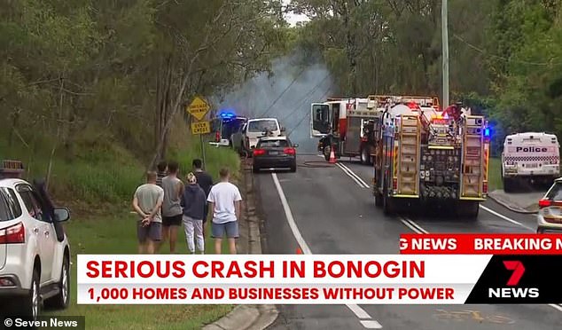 Three people were killed in the gruesome two-car collision on Bonogin Road in the Gold Coast hinterland on Friday night.