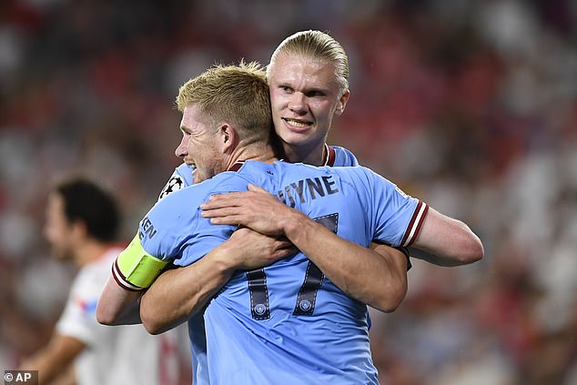 Erling Haaland and Kevin De Bruyne will seek to hunt the Gunners for Manchester City