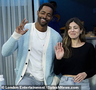 Charmer: The Insecure star showed off some charm and greeted fans with a friend