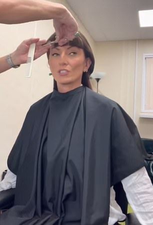 Faux do': Sharing the process on Instagram, Michael explained that the new look was actually a wig while he was filming his partner's transformation.