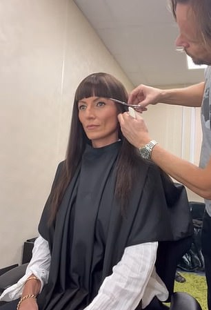 Tailored: Cut the bangs to create the look for the show