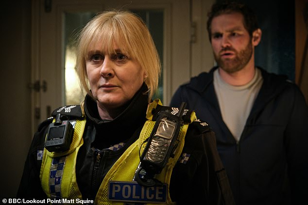 Sensational: The multiple BAFTA-winning third and final season sees Sarah (pictured with Mark Stanley playing Rob Hepworth) reprising her role as Sergeant Catherine Cawood.