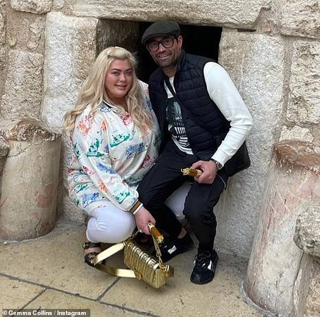 Holy Land: The former TOWIE star, 41, took to Instagram as he continued to document his trip to Bethlehem with his fiance Rami Hawash, 48, and their son, five.