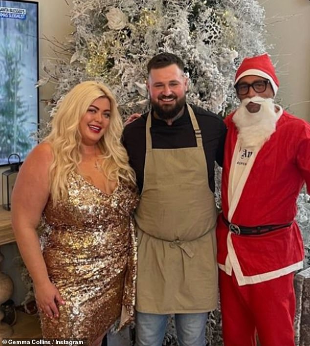 Festive: It comes after Gemma treated herself to a very lavish Christmas day with a meal prepared by a personal chef on Instagram after she said she didn't want gifts this year