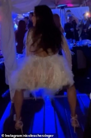 Work it out: The star turned away from the camera while showing off her twerking moves