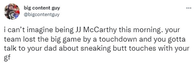 1672675140 900 Michigan QB JJ McCarthys father is slammed online after he