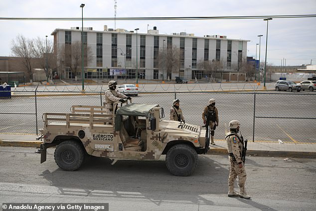 Security forces take action after a prison riot broke out at the Cereso No. 3 state prison in Ciudad Juárez, Mexico