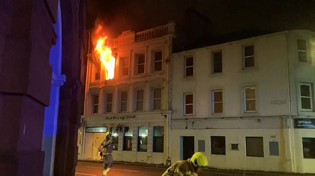 A fire broke out in a hotel in Perth, Scotland, at dawn