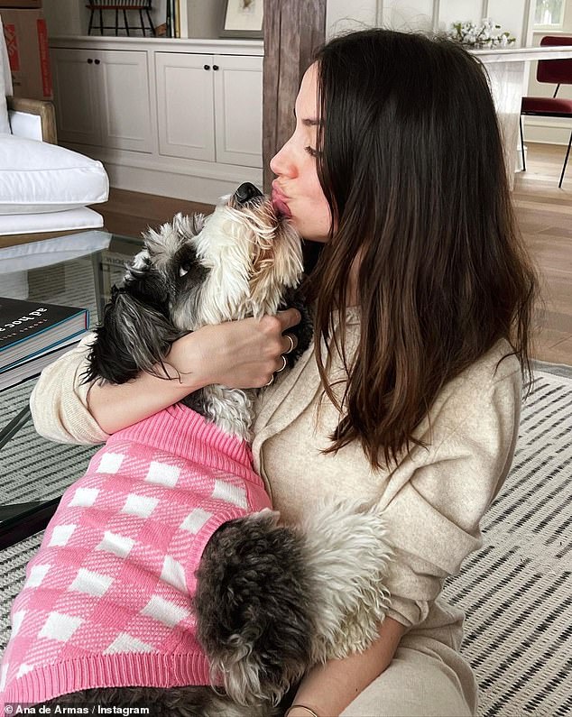 Healthy: The actress took to Instagram to share how she celebrated the holidays at home with her dogs