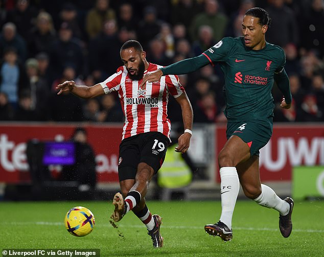 Virgil van Dijk was one of three Liverpool players substituted at half-time, even though he was injured