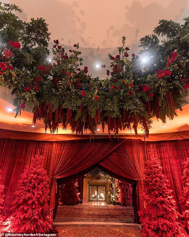 House for the Holidays: In the photo pool, the KUWTK star shared shots of her house decorated for her extravagant Christmas Eve party.