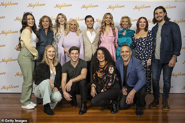 In a mid-November press release, Fremantle Australia CEO Greg Woods said the writers would start plotting new stories immediately.  (Pictured: the cast of Neighbors from 2022)