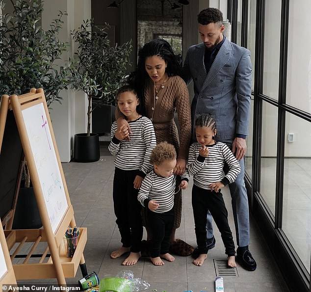 Going easy on yourself: The mother of three opened up about not comparing her physical successes to those of her husband Stephen Curry, who is a professional basketball player in the NBA