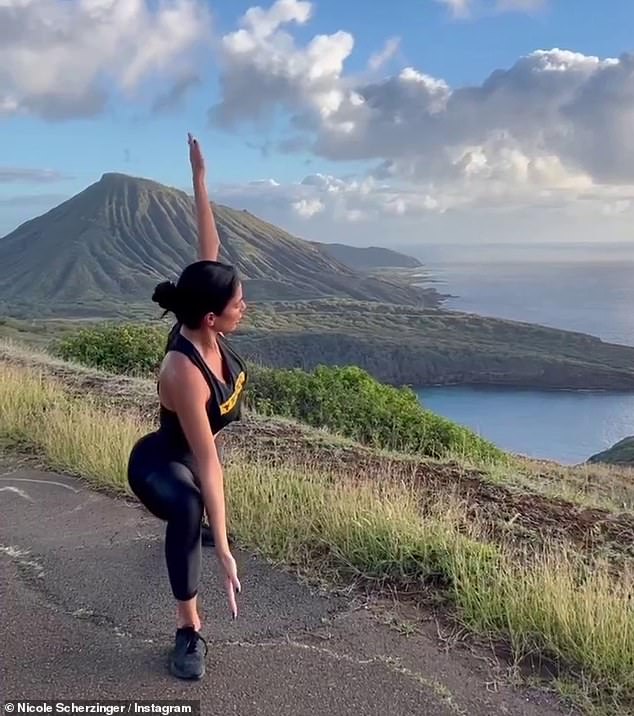 New start: Nicole traveled to Hawaii to see in 2023 with her boyfriend Thom Evans and the first thing was a hike around the island