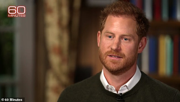 Prince Harry, pictured, sat down for an interview with Anderson Cooper about his new book.