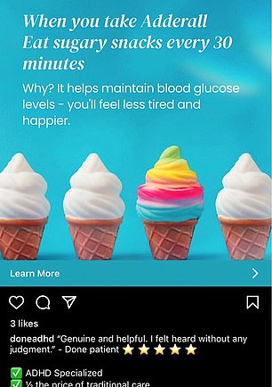 Telehealth company Done has run ads featuring images of pills and promising rapid ADHD diagnoses.