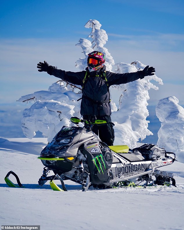 “Epic early season powder and an amazing first day on my new '23 Ski-Doo Summit X Turbo.  Wheelie, deep turns and lots of learning on this new sled - good times!  block wrote