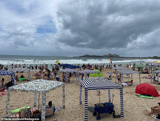 Social media users said they had seen the huts in Perth, Adelaide, Sydney, Newcastle and Noosa, as the popularity of the tent is clear.