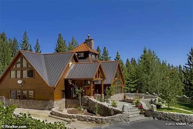 Renner's palatial Lake Tahoe home, photographed in the summer, is hard to reach during peak winter conditions