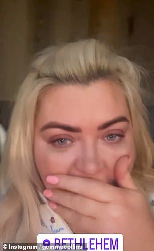 Emotional: Gemma admitted she was 'shocked' by the experience after visiting the site with her fiance over the new year holidays in Israel to see Rami's family who live there