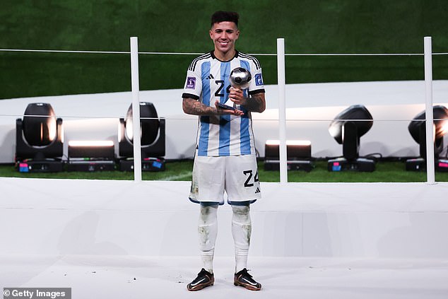 Fernández was named as the best young player when Argentina lifted the World Cup in Qatar