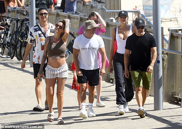 The unlikely group enjoyed the Sydney ride from Bondi to Bronte Beach.