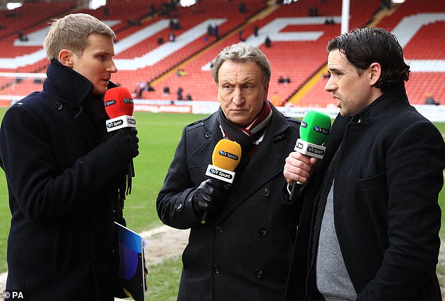 The 40-year-old (left) is often seen directing BT Sport's coverage of the Scottish Premiership, as well as international football.