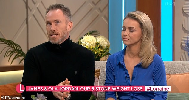 Candid: The strict former pros, who already share a two-year-old daughter Ella, made the confession while appearing on Tuesday's Lorraine, after boasting a combined 6.5 weight loss