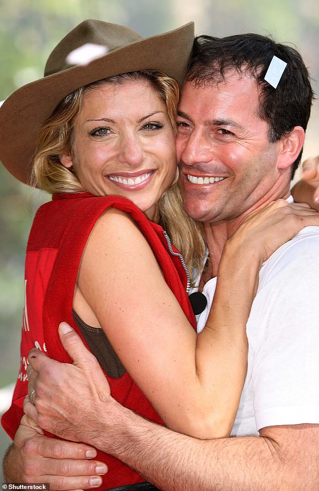 Over: Dani, a mother of two, moved to Los Angeles about a decade ago and in 2014 revealed that her marriage to restaurateur Carl Harwin had ended (pictured during her stint on I'm A Celeb... in 2008 )