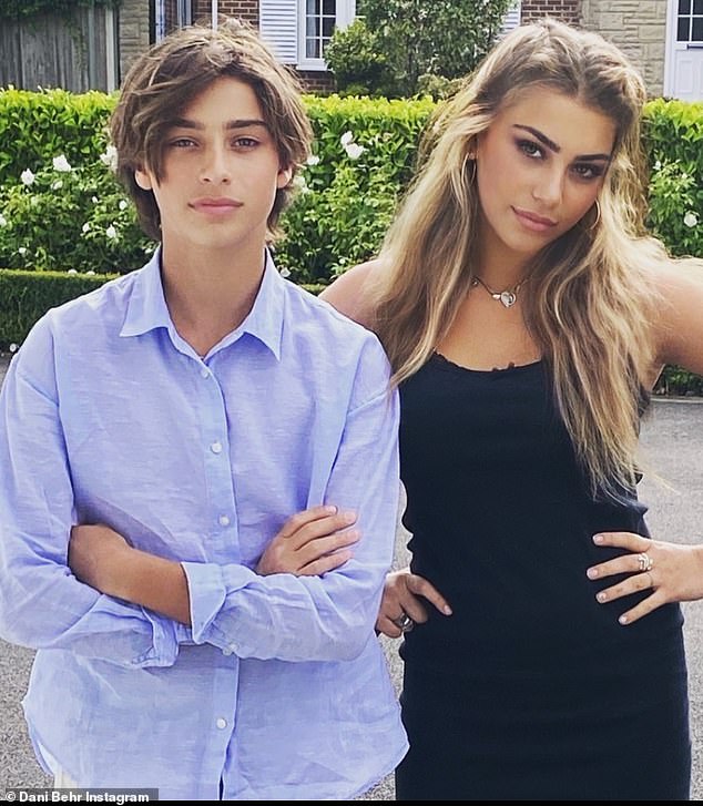 His loves: Dani publishes photos of his children, Zane, 15, and Coco, 17, on social networks